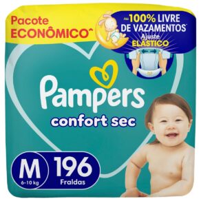 Fralda Pampers Confort Sec Tamanho M 196 Unidades