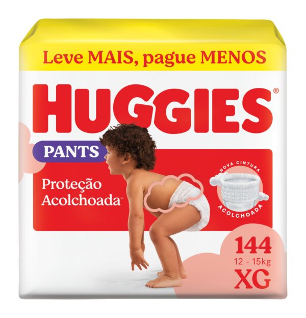 Huggies Fralda Pants Descartável Proteção Acolchoada XG - 144 fraldas