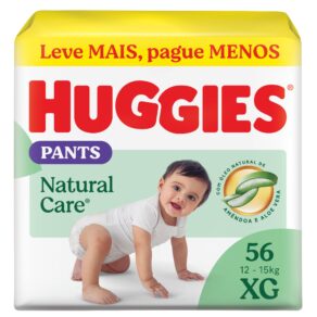 Huggies Fralda Pants Premium Natural Care XG - 56 Un
