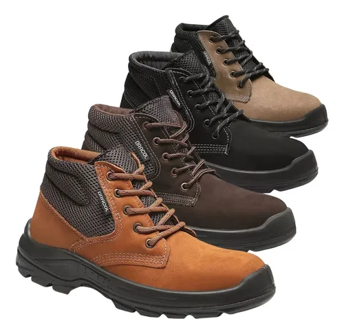 Bota Botina Segurança Bracol Sapato Coturno Nobuck com Ca