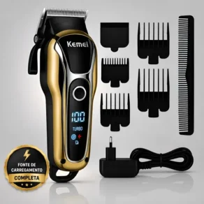 Maquina de Cortar Cabelo Profissional Turbo Sem Fio