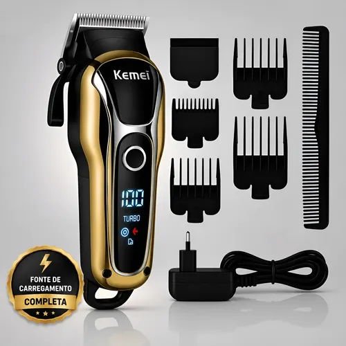 Maquina de Cortar Cabelo Profissional Turbo Sem Fio