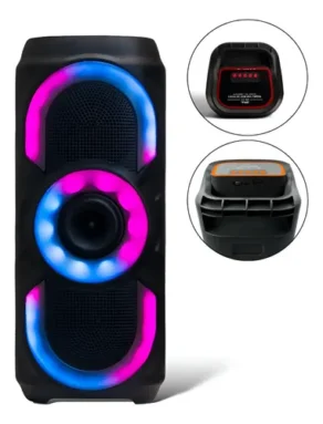 Caixa de Som Bluetooth Potente 50W Rgb Tws Usb Fm