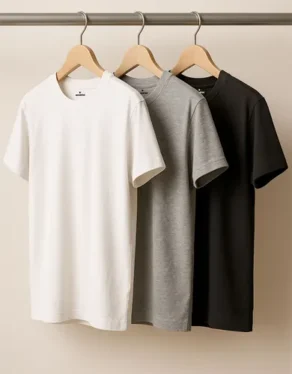 Kit 3 Camisetas Algodão Dia Dia Sandrini Básica Conforto