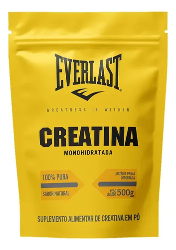 Creatina Monohidratada 500G 100% Pura - Everlast