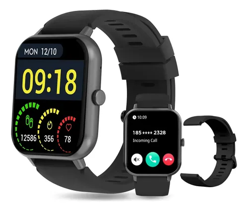 Smartwatch Peje Zw01 Tela 1.83" Tft Ip68 À Prova D'água 2 Pulseiras Bluetooth Chamadas 120+ Modos Esportivos Masculino e Feminino para Android Ios