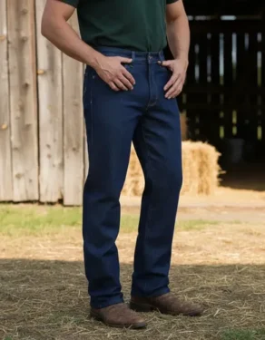 Calça Jeans Masculina Tradicional de Serviço