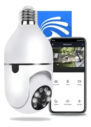 Câmera Lâmpada de Segurança Wi-Fi Ip App Yoosee Visão Noturna Câmera Segurança Lampada Ip Wi-Fi