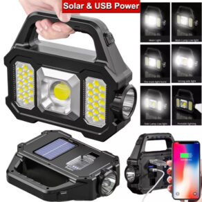 Lanterna solar led À Prova D'água Lâmpada Longa Alcance Luz De Emergência De Alta Potência Forte MT049 (CR)