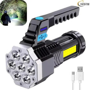 Lanterna De Led mais forte do mundo Alta Potênciaté 7 Leds Portátil Ultra Brilhante De Longo Alcance MT080 (1) MT046