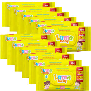 Kit C/12 Toalha Umedecida Luma Baby Leve 120 Pague 100 Total 1440