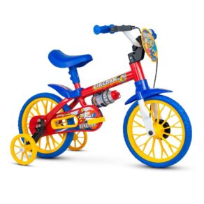 Bicicleta Infantil Nathor Aro 12 Menino e Menina com Rodinha e Para-Lama