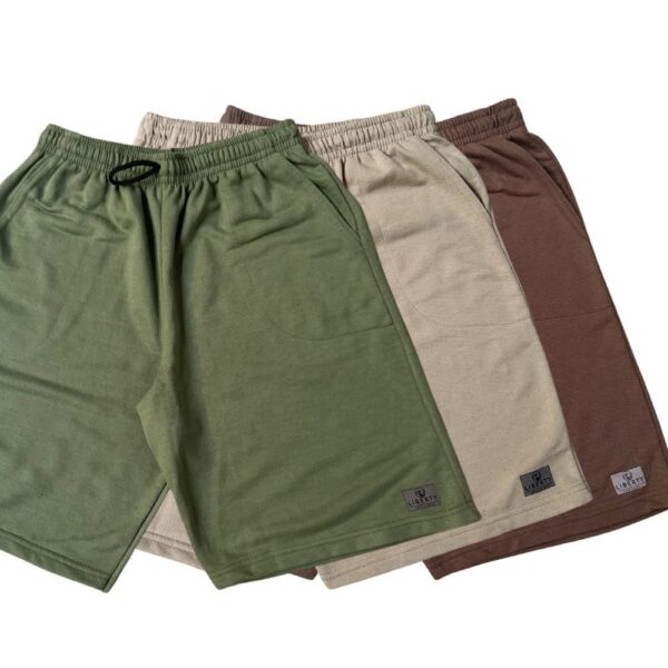Kit 3 Bermuda Moletom Esporte Com Bolso Elastico E Cordão Sem Forro Muito Confortavel
