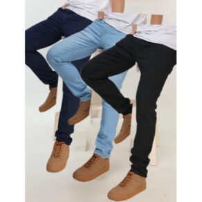 KIT calças jeans masculina skinny com elastano linha premium NF black friday