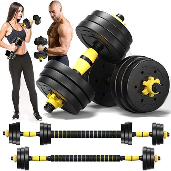 Kit de Halteres Treino 20 Kg Bonafit 3 em 1 Musculação Ajustável Segurança e Durabilidade + Ebook