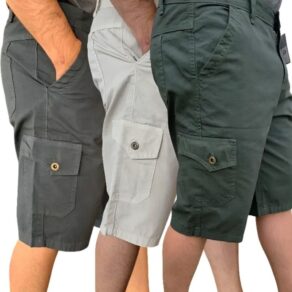 Bermuda Masculina Cargo Brim Sarja Premium
