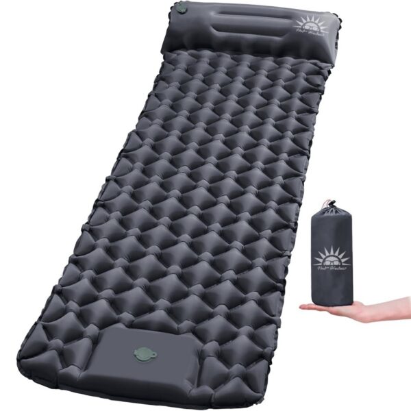 Colchão Inflável Camping 190cm Com Travesseiro Almofada De Viagem,Bomba Embutida NEW HAWAII