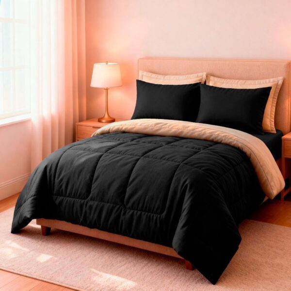 Jogo de Cama Edredom Cobertor Casal Queen 06 Peças Dupla Face Super Macio Premium Casa Dona