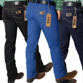 Calça Jeans Masculina Country Elastano Rodeio para Botas e Botinas