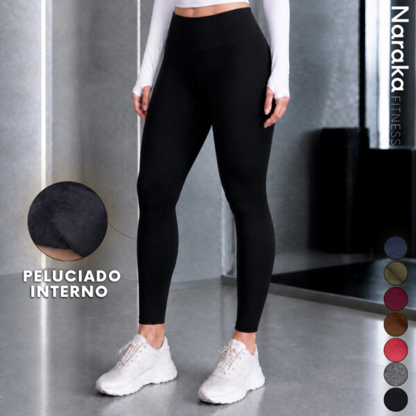 Calça Legging Flanelada Cintura Alta Zero Transparência