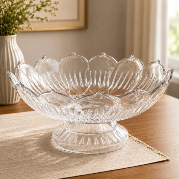 Fruteira Transparente Grande Decorativa Para Frutas Mesa Posta Centro de Mesa