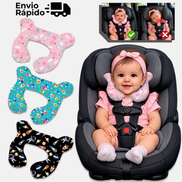 Almofada Para Pescoço Com Apoio Cabeça Bebe Cadeirinha