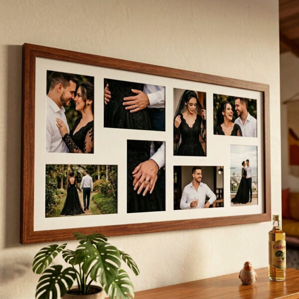quadros decorativos 8 fotos 10X15 porta retrato decoração elegante de parede escolha o modelo