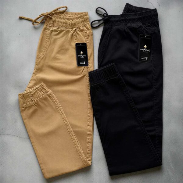 Calça Jogger Masculina Linha Premium Sarja com Punho Cintura Ajustável Casual Moda Masculina 4 Bolsos Moda homem Bonito