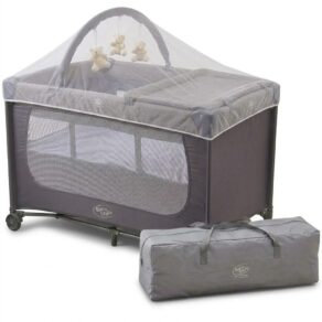 Berço de Bebê Portatil Joly Mosquiteiro e Trocador Acoplado Desmontavel Mobile Brinquedo Viagem