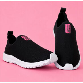Tênis Meia Feminino Calce Fácil Botinha Ortopédico Esportivo Sneaker Slip On Casual confortável Academia