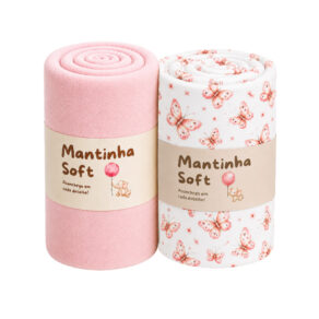 Kit 02 Mantinhas Cobertor Bebê Macia Quentinha Menor Preço