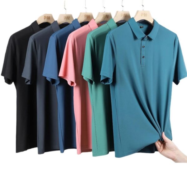 50-140KG PLUS SIZE Camisas Pólo BLUSA De Negócios Homens Casual De Manga Curta De Alta Qualidade Respiráveis