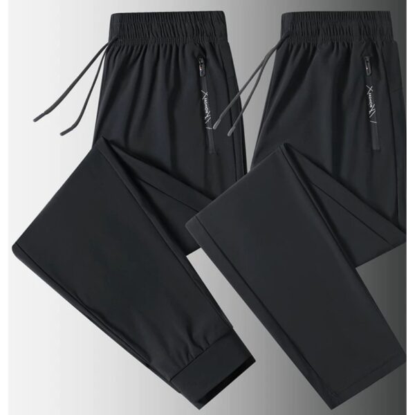 KIT 2 Calça Jogger Preta Masculina Dry Fit Com Fitas Esportiva