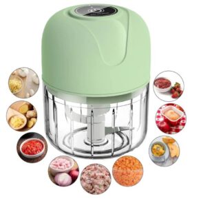 Processador Triturador Sem Fio Elétrico De Alimentos Para Legumes Alho Gengibre 250ML