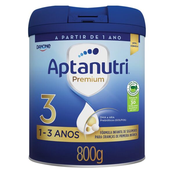 Danone Nutricia - Aptanutri Premium 3, 1-3 anos, Fórmula de Seguimento, 800g