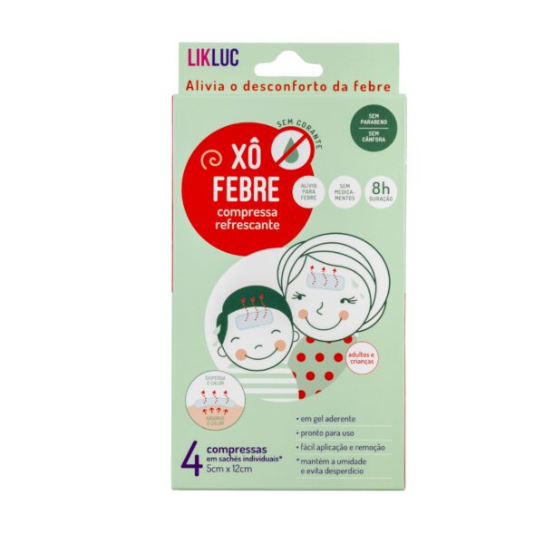 Likluc Xô Febre - compressas refrescantes para alivio da febre, Azul Oceano, Tamanho Único