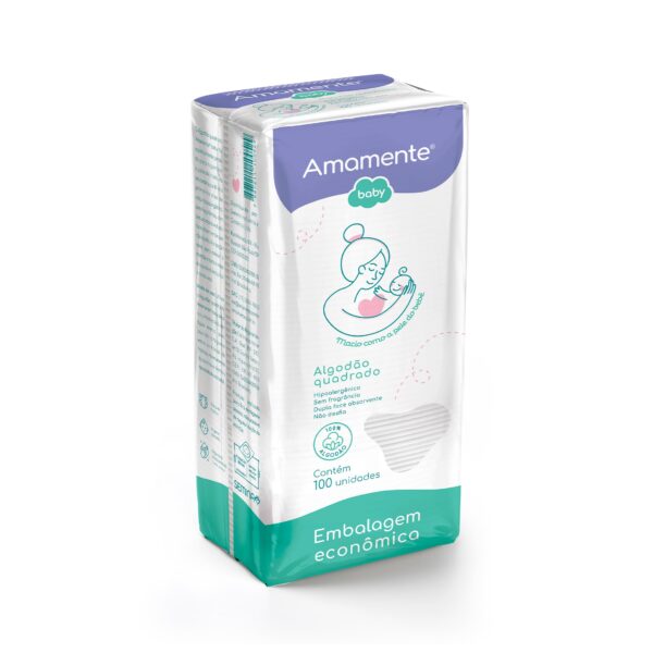 Algodão Quadrado Amamente® Baby 100 UN
