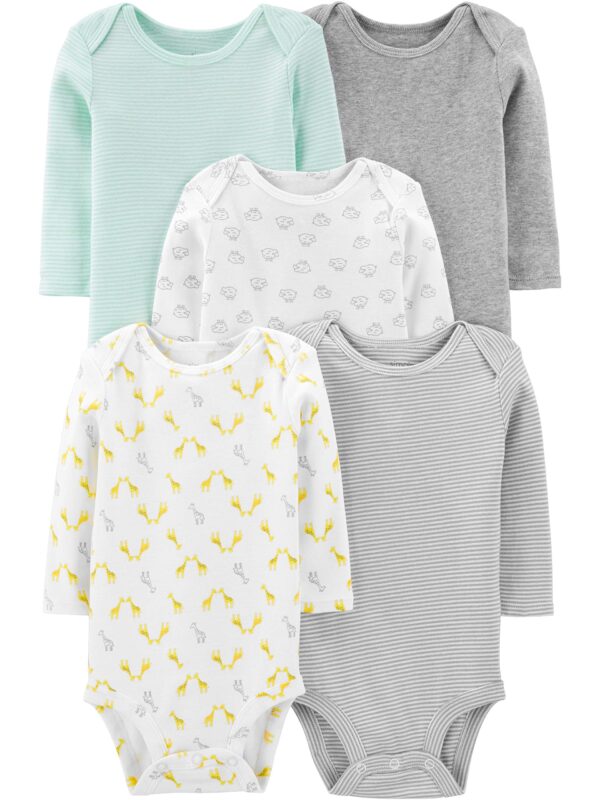 Body Pacote com 5 bodies de manga comprida Simple Joys by Carter'sUnisex Bebê