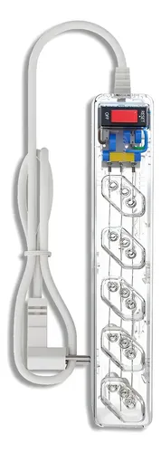 Filtro de Linha Clamper Iclamper Energia 5 Tomadas, com Dps e Proteção Contra Raios e Surtos Elétricos