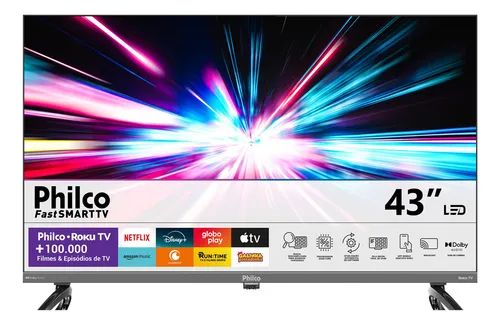 Smart TV 43 Philco P43Vik Roku Led Dolby Audio Wi-Fi Hdmi Hdr Full Hd