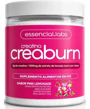 Creaburn (Creatina 100% Pura + Morosil) Sabor Pink Lemonade - 30 Doses