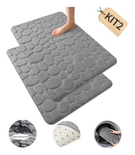 Kit 2 Tapetes para Banheiro Antiderrapante Super Soft