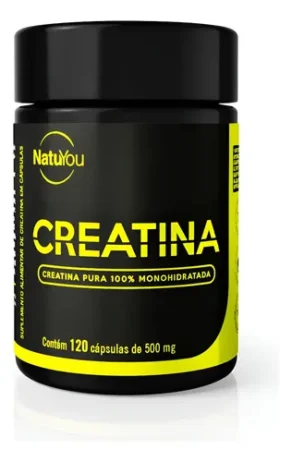 Creatina 100% Pura Monohidratada 120 Cápsulas - Natuyou