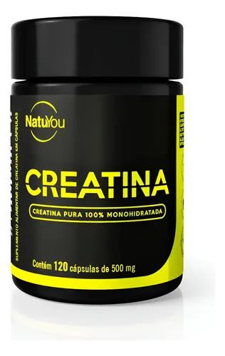 Creatina 100% Pura Monohidratada 120 Cápsulas - Natuyou