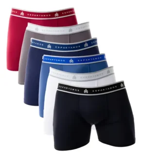Kit com 5 Cuecas Boxer Masculina Microfibra
