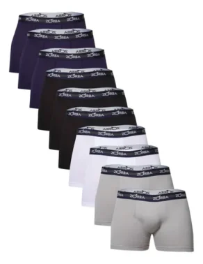 Kit com 10 Cuecas Boxer com Elástico Masculina Zorba