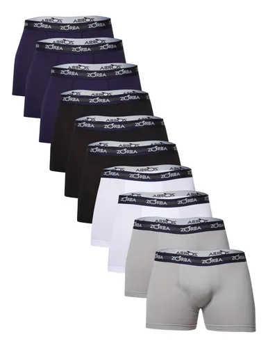 Kit com 10 Cuecas Boxer com Elástico Masculina Zorba