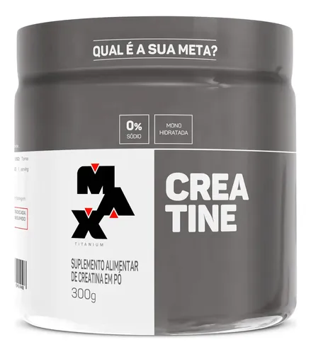 Creatina 300 Gr Max Titanium Sabor Sem Sabor Creatina Monohidratada