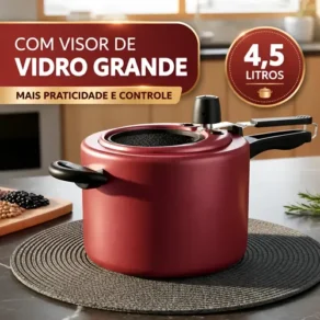 Panela de Pressão Mta com Visor Grande Antiaderente 4,5 Litr