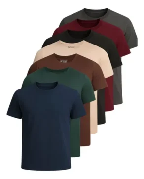 Kit 7 Camisetas Basica Masculina Algodão Fio 30.1